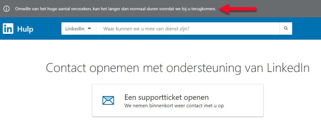 Link naar formulier voor verificatie aanvraag onbereikbaar.