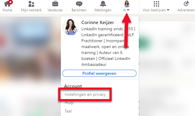 LinkedIn instellingen